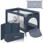 Lionelo Stefi Lettino da campeggio pieghevole con materasso 0-3 anni Blue Grey