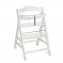 Hauck Seggiolone Set Alpha Plus Bianco - Seggiolone Legno Evolutivo dalla Nascita, con Sdraietta Dondolo Reclinabile e Cuscino