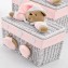 Baule Nanan Piccolo Puccio Bianco Rosa