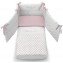 Lettino Culla Contact Azzurra Design Bianco + Materasso + Completo Piumone Bianco Rosa
