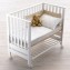Lettino Culla Contact Azzurra Design Bianco + Materasso + Completo Piumone Bianco Rosa