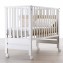 Lettino Culla Contact Azzurra Design Bianco + Materasso + Completo Piumone Bianco Rosa