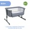 Culla Chicco Next2Me Essential Stone Re Lux Inclinabile, Buona Circolazione dell'Aria, Materasso e Borsa inclusi