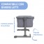 Culla Chicco Next2Me Essential Stone Re Lux Inclinabile, Buona Circolazione dell'Aria, Materasso e Borsa inclusi
