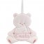 Fiocco Nascita Ricamato Willy Orsetto e Cucciolo Rosa