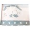 Set Lenzuola Andy & Helen per Carrozzina Ricamato D70 3 pz Celeste