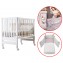 Lettino Culla Contact Azzurra Design Bianco + Materasso + Completo Piumone Bianco Rosa