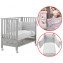 Lettino Culla Contact Azzurra Design Grigio + Materasso + Completo Piumone Bianco Grigio