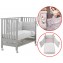 Lettino Culla Contact Azzurra Design Grigio + Materasso + Completo Piumone Bianco Rosa