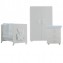 Lettino + Cassettiera Fasciatoio + Armadio Nanan Fiocco Azzurro