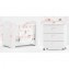 Lettino e Cassettiera Fasciatoio Nanan Puccio Cuore Rosa /
