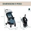 Passeggino Chicco Glee Joyful Teal Portata 22 kg Chiusura Automatica + Parapioggia