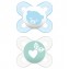 Succhietti Mam Start Nanò 0-2m Silicone Nature Guardian Azzurro/Verde
