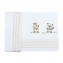 Set Lenzuola Lettino Picci lettino Zig Zag Bo-Bo Bianco Panna 