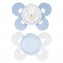 Succhietto Chicco Physio Comfort Silicone 2pz Celeste Bianco 0-6m