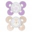 Succhietto Chicco Physio Comfort Silicone 2pz Lilla Beige 6-16m