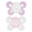 Succhietto Chicco Physio Comfort Silicone 2pz Rosa Bianco 0-6m