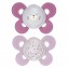 Succhietto Chicco Physio Comfort Night Silicone 2pz Rosa Lilla 16-36m