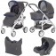 Trio Inglesina Trilogy Jeans Telaio Bianco Manico Unito /